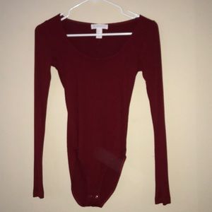 Red bodysuit long sleeve